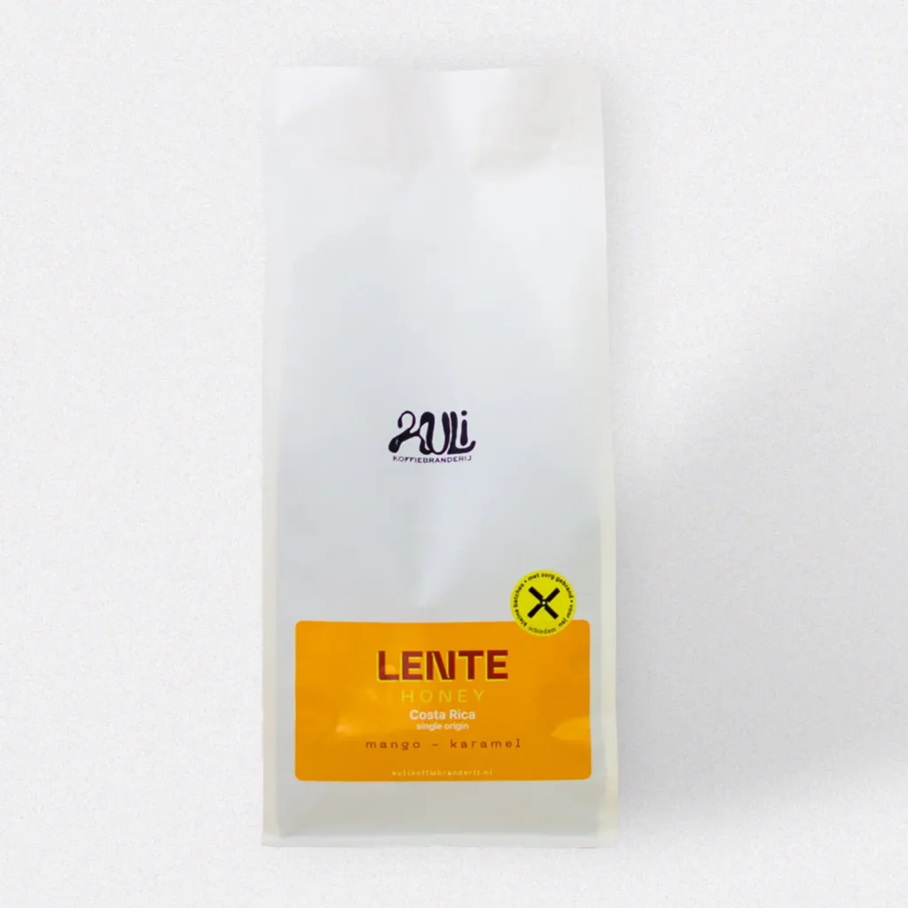 lente single origin costa rica specialty koffie vers gebrand 1000 gram voorkant zak kuli koffiebranderij