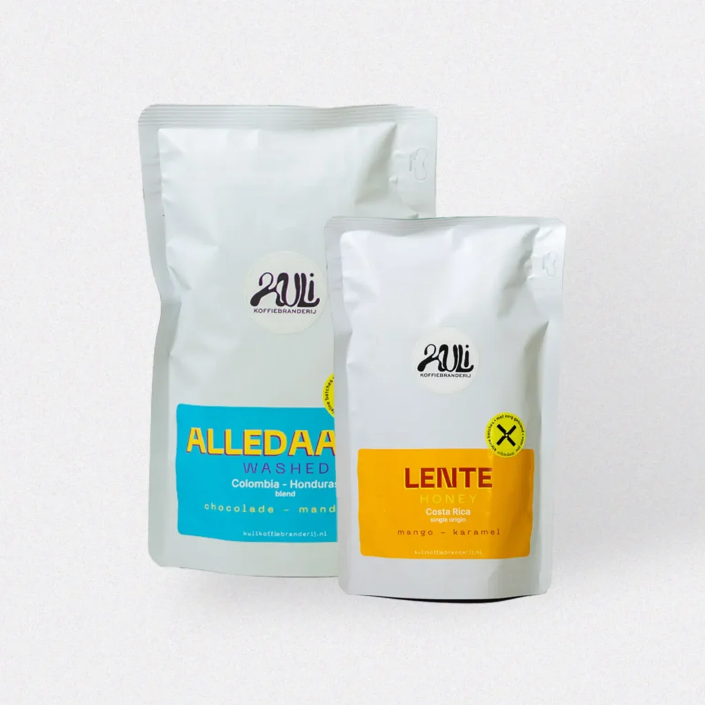 proefpakket specialty koffie vers gebrand 2x 250 gram voorkant zak kuli koffiebranderij